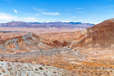 View of colorful badlands in Anza Borrego Desert State Park.Cali clipart