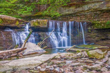 Tinkers Creek.Viyadük Park.Bedford.Ohio.Usa Büyük Şelaleler
