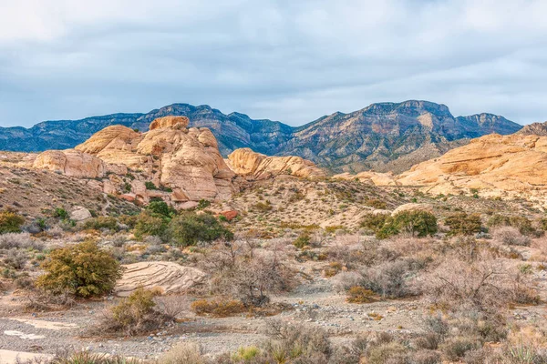 Rote Felsenschlucht Nationales Naturschutzgebiet im winter.nevada.usa — Stockfoto