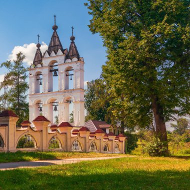 16. yüzyılda inşa edilen Şekil Değiştirme Kilisesi 'nin atari salonu. Bolşiye Vyazemy. Odintsovsky Bölgesi. Moskova Oblastı. Rusya