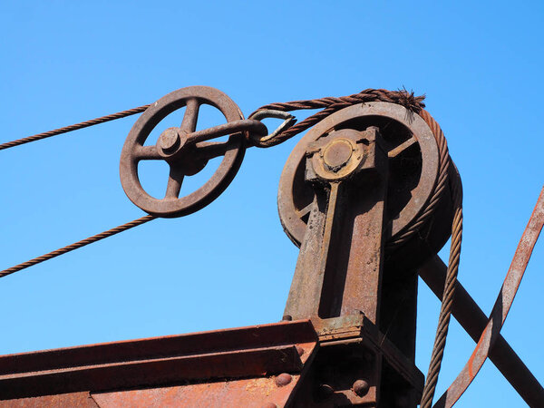 Detail of closing mechanism of old dike
