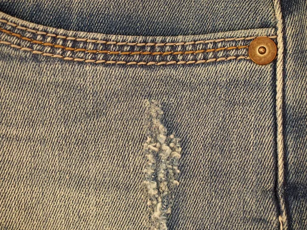 Синій джинси кишені крупним планом подробиці — стокове фото