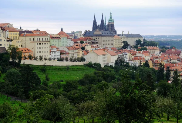 Utsikt Över Pragborgen Och Vitus Katedralen Prag Tjeckien — Stockfoto