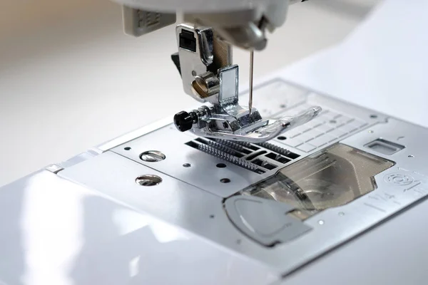 Fragment Sewing Machine Close Shot — Stock Photo, Image