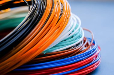 Çok renkli Abs/Pln plastik arka plan. Makro çekim.