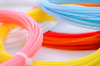 Çok renkli Abs/Pln plastik arka plan. Makro çekim.