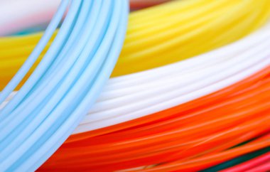 Çok renkli Abs/Pln plastik arka plan. Makro çekim.