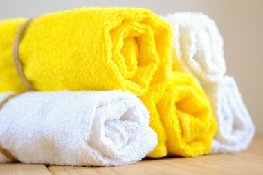 İçlerinin havlu görünümü kapatın