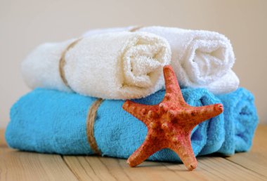 İçlerinin havlu görünümü kapatın