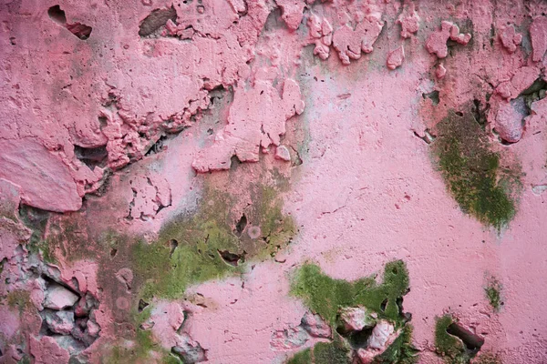 Fragmento Uma Parede Quebrada Velha Tiro Close — Fotografia de Stock