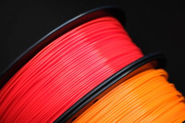 3d yazıcı, siyah arka plan için ABS plastik