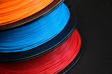 3d yazıcı, siyah arka plan için ABS plastik