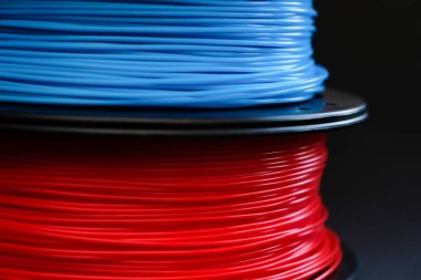 3d yazıcı, siyah arka plan için ABS plastik