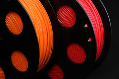 3d yazıcı, siyah arka plan için ABS plastik