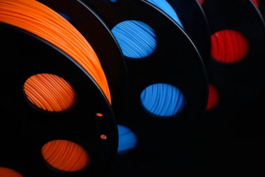 3d yazıcı, siyah arka plan için ABS plastik