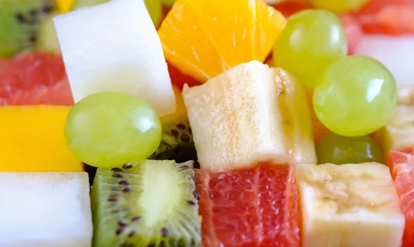 Close View Fruit Platter Cut Fruits — Stock Photo, Image
