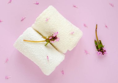Temiz ve taze pamuklu havlular
