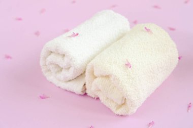 Temiz ve taze pamuklu havlular