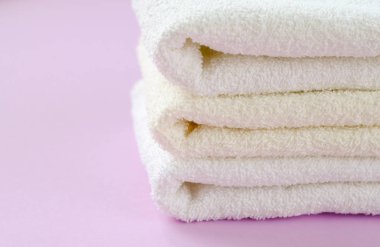 Temiz ve taze pamuklu havlular