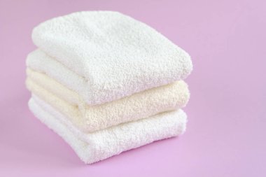 Temiz ve taze pamuklu havlular