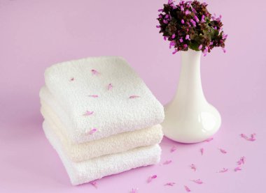 Temiz ve taze pamuklu havlular