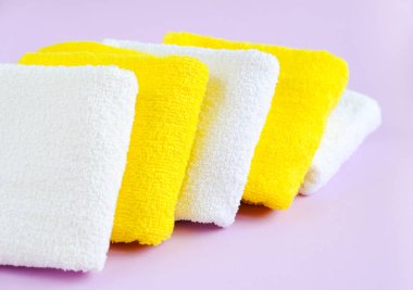Temiz ve taze pamuklu havlular