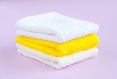 Temiz ve taze pamuklu havlular