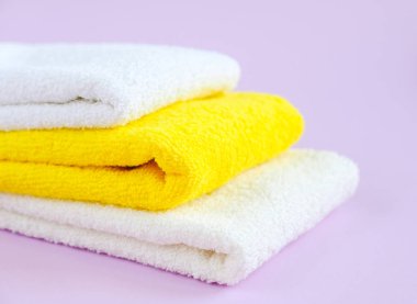 Temiz ve taze pamuklu havlular