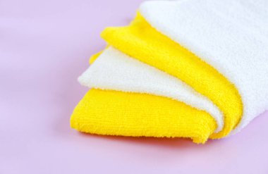 Temiz ve taze pamuklu havlular