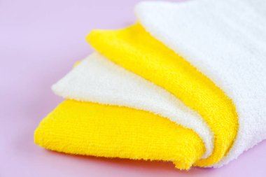 Temiz ve taze pamuklu havlular