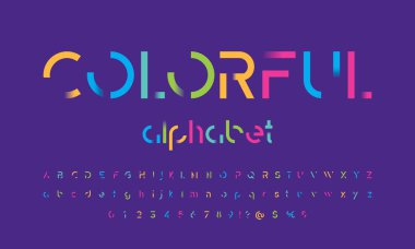 Stilize çağdaş soyut alfabesi tasarım vektör