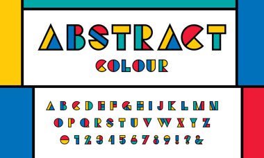 Modern soyut yazı tipinin vektör