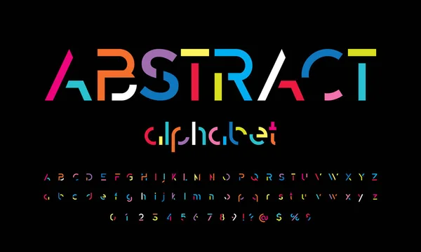 Vecteur Stylisé Design Alphabet Abstrait Moderne — Image vectorielle