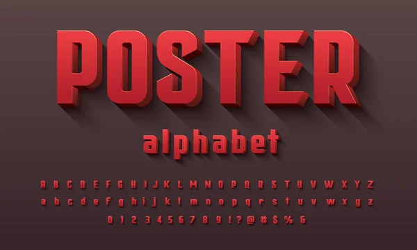 Vector Modern Bold Alphabet Design — Stock Vector