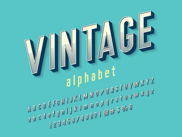 Vintage Styled Alphabet Design — Stock Vector