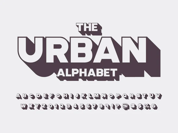 Retro kalın alfabe tasarım vektör