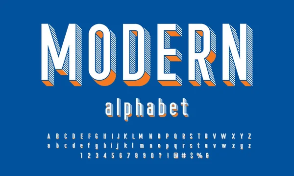 Modernes Fettes Alphabet Design — Stockvektor