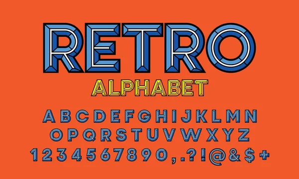 カラフルなノミ スタイルのアルファベットのデザイン — ストックベクタ