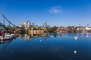 Osaka, Japonya - 17 Kasım 2018: Universal Studios Japonya'nın güzel gezi. Çok çeşitli ilgi çekici yerlere ve Osaka, Japonya bulunan eğlence parkı bulunmaktadır.