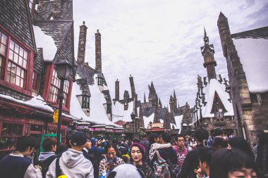 Osaka, Japonya - 17 Kasım 2018: Büyücü dünya Harry Potter Universal Studios Japonya.