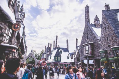 Osaka, Japonya - 17 Kasım 2018: Büyücü dünya Harry Potter Universal Studios Japonya.