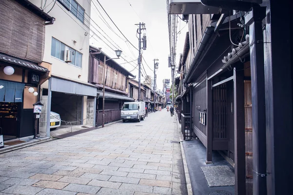 Kioto Japón Noviembre 2018 Gion Estas Casas Machiya Conservadas Muchas —  Fotos de Stock