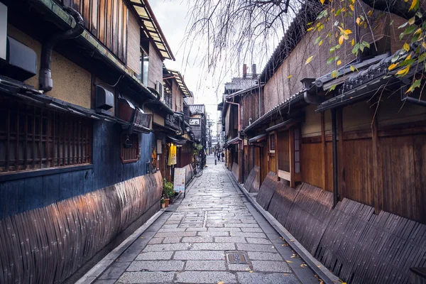 Kyoto Japán 2018 November Gion Ezek Tartósított Machiya Házak Amelyek — Stock Fotó