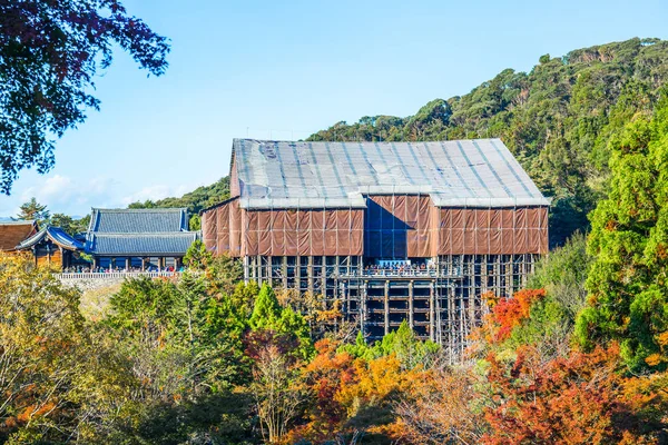 Kyoto Japan November 2018 Kiyomizu Dera Huvud Hall Täcks Upp — Stockfoto