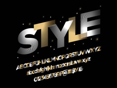 Biçimlendirilmiş modern alfabe tasarımının vektörü