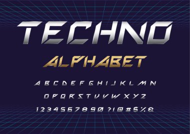 Futuristik ekran vektör dizgi