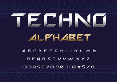 Futuristik ekran vektör dizgi