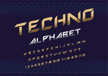 Futuristik ekran vektör dizgi