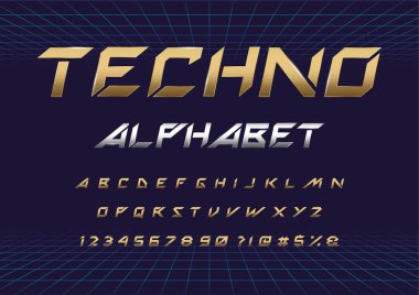 Futuristik ekran vektör dizgi