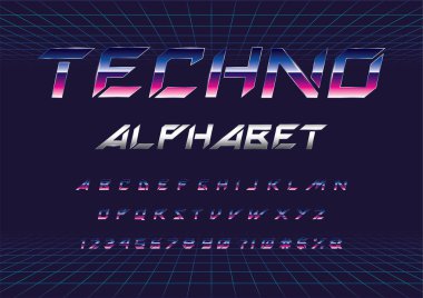 Futuristik ekran vektör dizgi